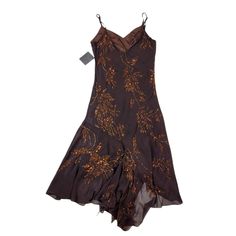 Jkara Cocktail/Evening Dress Size 6 Brown Beaded Asymmetrical Hemline Spaghetti Straps Nwt Measurements Are In The Photo Section Of This Listing. Measurements Are Taken Lying Flat And Are Approximate. Inventory: E41 Tags: Fairy Cocktail Trending Party Event Graduation Ceremony Wedding Whimsy Feminine Country Cowgirl Cowboy Rodeo Brown Hoco Dress, Vintage Hoco Dress, Brown Homecoming Dresses, Orange Hoco Dress, 1920s Party Dresses, 20s Inspired Dress, Brown Dresses Outfit, Brown Dresses Formal, Short Brown Dress