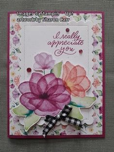 a close up of a card with flowers on it