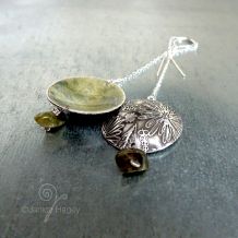 Janice Art Jewelry | artfully made in eco friendly precious metals Hand Drawings, Green Agate, Moss Agate