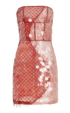 Hand-Embroidered Sequin Corset Mini Dress By Nensi Dojaka | Moda Operandi