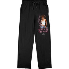 Legends never go out of style, and neither do these comfortable men’s black graphic sleep pajama pants! The “Queen of the Night” pajama pants feature a big, colorful graphic that has been professionally printed to ensure long-lasting print quality. The Whitney Houston fan apparel is black, and includes a drawstring waistband for maximum comfort and functionality. The legendary pop star sleep pants are made of 60% cotton and 40% polyester. They can be machine washed in cold water with like colors Mens Flannel Pajamas, Queen Of The Night, Night Pajama, Flannel Pajama Pants, Mens Flannel, Whitney Houston, Flannel Pajamas, Sleep Pants, Pants Large