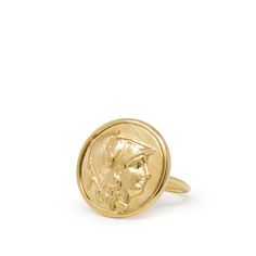 Green Fitted Knit Dress (XXXL) | Conquista Gold Coin-shaped Engraved Ring, Elegant Engraved Coin Rings, Greek Goddess Of Wisdom, Goddess Of Wisdom, Greco Roman, Silver Ribbon, Unusual Rings, Antique Coins, Cameo Jewelry