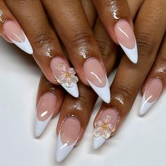 Greetings and welcome to my store. Hope you find a style you like. I only work with high-quality materials to create sturdy & long-lasting luxury press on nails that you can trust on. My nails will last for: 1- 2 days using adhesive tab (provided with the nail set) 2- 3 weeks using nail glue. You can reuse all of the nails multiple times if you take 🌺 𝐒𝐢𝐳𝐞: Please follow the instruction size measurement. You can customize all the size you want ,please send your size or style all you want ,w White 3d Flower Nails, White Nails Flowers, Wedding Nails Chrome, Gel Nails Floral, Almond Flower Nails, Nails Rabbit, Long Almond Acrylic Nails, 3d Chrome Nails, Rabbit Nails