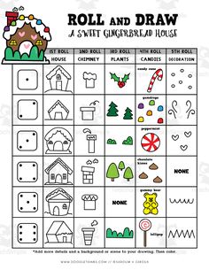 a printable christmas roll and draw game