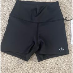 Bnwt Airlift Black Alo Shorts Alo Biker Shorts, Sporty High-waist Activewear By Alo Yoga, Sporty High Waist Alo Yoga Activewear, Alo Yoga Sporty High Waist Activewear, Alo Yoga Sporty High-waist Activewear, Black High Waist Moisture-wicking Athletic Shorts, Black High-waist Moisture-wicking Athletic Shorts, Black High Waist Athletic Shorts For Athleisure, Black High Waist Athleisure Athletic Shorts