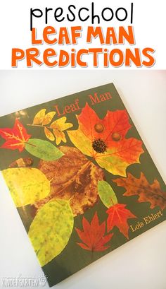 a book with leaves on it and the words leaf man predicates in front of it