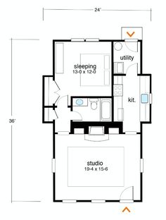 the floor plan for a small house