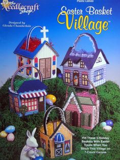 the front cover of an easter basket village