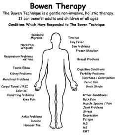 Bowen Therapy. Bowen is a gentle non manipulative therapy. Many of the conditions above have been relieved by as few as 2 Bowen treatments Acupuncture Migraine, Energetic Anatomy, Acupressure Headache, Bowen Technique, Bowen Therapy, Cucumber Beauty, Natural Medicines, Alternative Therapy, Holistic Therapy