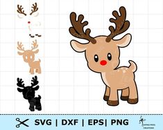 reindeer svg and dxf files