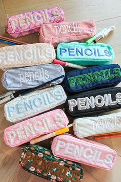 Back to school pencil pouches with the cutest prints and patches! Choose your favorite style and pair it with a matching lunchbox & backpack Ships immediately unless paired with a customized item! Dimensions: 7.9*2.5*2.7inch Trendy Rectangular Stationery For Students, Trendy School Bags With Pen Slots, Trendy Rectangular Pencil Case For Back To School, Trendy Student Stationery With Pen Slots, Cute Everyday Pencil Case For Back To School, Trendy Student Pencil Case With Pen Holders, Trendy Bags With Pen Holders For Back To School, Back To School Stationery For Students, Back To School Rectangular Zipper Pouch Stationery