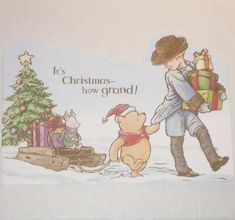 Christmas Widgets, Winnie The Pooh Drawing, Pooh Corner, Pooh Christmas, Easy Disney Drawings, Pooh And Piglet, Winnie The Pooh Christmas, Classic Pooh