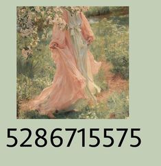 an image of a woman in a dress with flowers on her head and the words 528