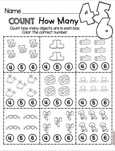 the printable worksheet for counting numbers 1 to 10 with pictures on it