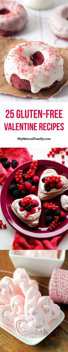 valentine's day desserts with white frosting and red sprinkles