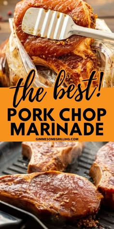 the best pork chop marinade recipe is made with only three ingredients and it's easy to make