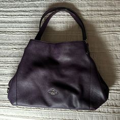 Gently Used Coach Bag. Like New Condition. I Just Don’t Ever Carry It. Do Not Have The Dust Bag. No Scratches Or Tears Inside Or Out. Very Nice Bag. Coach Purple Shoulder Bag With Top Carry Handle, Coach Purple Bag With Top Carry Handle, Elegant Purple Satchel Hobo Bag, Elegant Purple Hobo Bag For Shopping, Elegant Purple Hobo Bag, Elegant Purple Shoulder Bag For Everyday Use, Elegant Purple Shoulder Bag For Daily Use, Coach Purple Bags For On-the-go, Classic Purple Shoulder Bag For Everyday