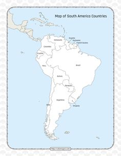 the map of south america countries with all its major cities and their respective names on it