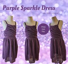 Ready to ship Step into Style with our Lovely Purple Concert Tour Outfit- In youth sizes Indulge in the captivating charm of our shimmery purple sweetheart dress, designed to elevate your style for the concert tour or for any themed event. 🌟 Perfect for Concert Tours: This fun dress is the ideal outfit choice for making a statement at the concert tour. Also makes a great cosplay outfit or Costume. Perfect birthday dress. Semi Sheer dress is shiny and twirly and just perfect, fully lined for mod Purple Dress Flowy, Sparkly Purple Dress, Purple Concert, Perfect Birthday Dress, Twirly Dress, Dress Flowy, Glamorous Style, Sparkle Dress, Sweetheart Dress