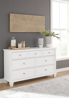 Fortman White Dresser - Ornate Home 7 Drawer Dresser, 9 Drawer Dresser, Bedroom Items, White Dresser, Bedroom Panel, Personal Aesthetic, Mesa Exterior, Ornate Furniture, Bedroom Furniture Dresser