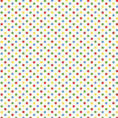 colorful polka dot pattern on white background