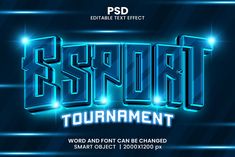 the 3d text effect for sport tournament