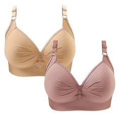 AOOCHASLIY Women Bras Plus Size 2PC Large Cup Women's Non-steelRing Gathered Breathable Underwear Daily Bra Daily Chest Pendant Bra Features: DESIGN : The bra very soft,the elastic fabric give enough supporting to breast,it will keep the shape washing, REMOVABLE PADDING,easier to wash the padding,you also can it to wear as your habit.The widen side will conceal armpit,and keep close . SELECTIVE MATERIAL: The fabric is very and gentle to your skin, no any irritation, the good elasticity will keep the bras shape and close to your body and make the bras more repeated washing, furthermore, this fabric is also very breathable, you can wear it to sleeping.it also with great pilling and fading resistance, there will be no pilling and keep colored in all bras life time. Comfortable & Soft: Our nur Bra Extender, Women Bras, Soft Bra, Everyday Bra, Nursing Bra, Elastic Fabric, Womens Bras, Life Time, Bra Women