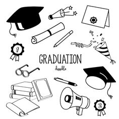 black and white graduation doodles with the word graduation on it stock photo royalty