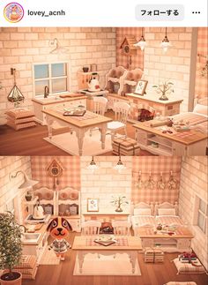 an image of a doll house with furniture and decorations