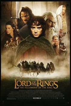 Movie Poster - Lord of the Rings: The Fellowship of the Ring (2001)  - Original Film Art - Vintage Movie Posters The Fellowship Of The Ring, Fellowship Of The Ring, The Lord Of The Rings, The Ring, The Rings, Lord Of The Rings, Movie Poster, The Movie, The Lord