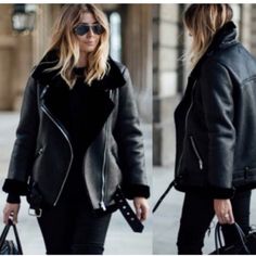 New With Tag Blogger’s Favorite Zara Best Sellers Zara New Collection Zara 2022 Moto Biker Jacket, Zara Jacket, Sheepskin Coat, Aviator Jackets, Double Breasted Jacket, Coat Black, Zara Jackets, Faux Leather Jackets, Zara Black