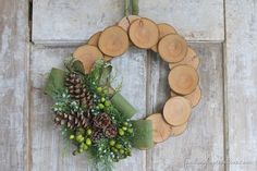 an image of a wreath made out of wood