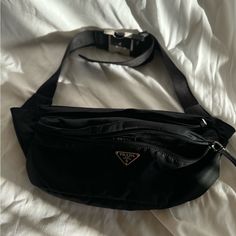 Black Parada Belt Bag/Crossbody Bag. Little Bit Bigger Than The Lululemon Everyday Belt Bag. Great Condition! Only Used A Handful Of Times Everyday Belt Bag, Prada Belt Bag, Prada Belt, Bags Prada, Prada Bags, Prada Bag, Belt Bag, Prada, Crossbody Bag