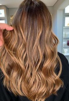 Warm Bayalage On Dark Hair, Trendy Hair Color Ideas For Blondes, Apricot Highlights In Brown Hair, Honey Golden Blonde Hair Balayage Caramel Highlights, Golden Hair Balayage, Light Brown Hair With Caramel Highlights Honey, Carmel Blonde Balage, Beeline Honey Hair, Warm Honey Balayage