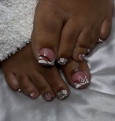 White Tip Acrylic Nails, Easy Toe Nail Designs, Simple Toe Nails, Makeup Nails Designs, Curved Nails, Pretty Toe Nails