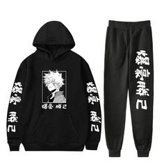 PRICES MAY VARY. BNHA anime fans gift for your family, friends and yourself, this hoodie pants suit is simply perfect for showing your love of Bakugou Katsuki. Material: High quality Polyester and Cotton, super comfy and casual hoodie for boys girls men and women. Size: US Men Size, please refer to the size chart on the picture before ordering or according to your daily size. Features: High level printer is used for printing. Do not fade after wearing or washing. My Hero Academia Bakugou Katsuki Kawaii Pants, Hoodie For Boys, Fall Suit, Outfit Hoodie, Hoodie Pants, Bakugou Katsuki, Promised Neverland, Activewear Sets, Xl Fashion