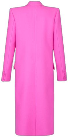 Designer Pink Outerwear With Button Closure, Pink Workwear Blazer With Button Cuffs, Designer Pink Single-breasted Outerwear, Designer Pink Double-breasted Outerwear, Pink Business Outerwear With Button Closure, Pink Business Outerwear With Buttons, Alexandre Vauthier, Double Breasted Coat, Gift Collections