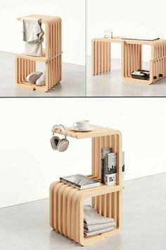 Multifunctional Furniture Design, Side Table Decor Living Room, Minimalist Wood Furniture, Side Table Styling, Furniture Design Inspiration, Cnc Furniture, Side Table Decor, Table Decor Living Room, Side Tables Bedroom