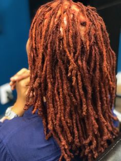 Dread Color Ideas Locs, Loc Color Ideas, Loc Appreciation, Colored Dreads, Dread Head