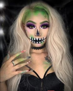 Villain Makeup Looks, Friday The 13th Makeup, Scary Beauty, Makeup Ideas For Wedding, Holiday Eyeshadow, Creative Halloween Makeup