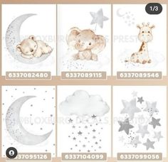 baby nursery wall decals with stars and giraffes