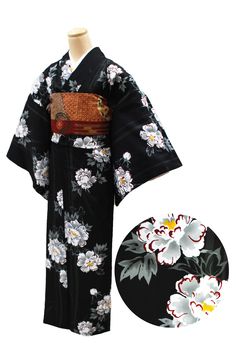 Dark Kimono Traditional, Traditional Kimono Japan, Asian Traditional Fashion, Kimono Traditional