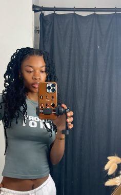 Half Up Half Down Locs, Loc Hairstyles For Women, Afro Braids, Curly Hair Routine, Hair Flip, Pretty Hair Color, Hair Routines, Loc Styles