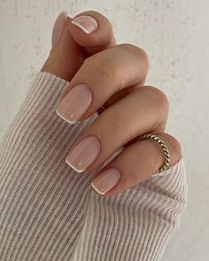 Ongles Beiges, Unghie Nail Art, Plain Nails, Subtle Nails, Beige Nails, Simple Gel Nails, Work Nails, Blush Nails