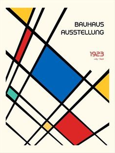 the cover of bauhaus austellung 1933, with an abstract design