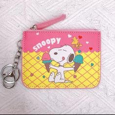 Cute Coin Purse Id Wallet Adorable Snoopy And Woodstock 1 Piece Choice Valentino Wallet, Guess Wallet, Cute Coin Purse, Bus Pass, Small Coin Purse, Red Wallet, Coin Card, Rfid Blocking Wallet, Id Wallet