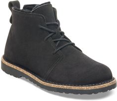 Offering casual style you can wear every day  the women's Birkenstock Upsalla Mid Lace-Up Shearling boots have contoured footbeds for all-day comfort and a lace-up design for a personalized fit. Womens Casual Boots, Birkenstock Women, Shearling Boots, Womens Size Chart, Soft Suede, Casual Boots, Boots Black, Birkenstock, Black Boots