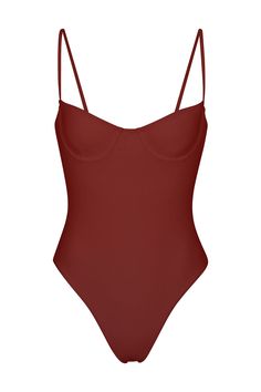 DESCRIPTION The Balconette Underwire One-Piece is the updated maillot version of our signature Balconette Underwire Bikini Top. With the support of the underwire and comfort of adjustable straps, this style is both functional and classic, channeling 90s minimalism and uncomplicated California style. PRODUCT DETAILS Fits true to size UV protected UPF 50+, fully lined Adjustable straps Underwire Slip-on Composition: 90% polyamide, 10% elastane Hand wash and air dry Made in Los Angeles 90s Minimalism, Dress Reference, Eco Swimwear, Costume Intero, Swimwear Dress, Swim Suits, Couture Tops, California Style, Vintage Orange