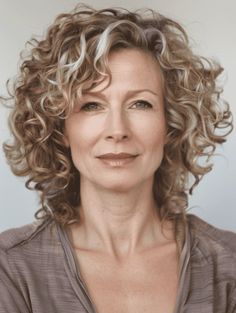 26 Youthful Hairstyles for Women Over 50 Messy Chic, Classic Bun, Youthful Hairstyles, Curly Hair Trends, Haircuts For Women Over 50, Long Hair On Top, Hairstyles And Haircuts, Medium Curly Hair Styles