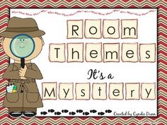 Room Themes ULTIMATE! - It's a Mystery!  {Detectives} 1 of many Room Themes available! Clue Classroom Theme, Detective Day Room Transformation, Detective Dti Theme, Detective Themed Classroom, Detective Theme, Reading Themes, Mystery Detectives, Classroom Layout, Class Theme